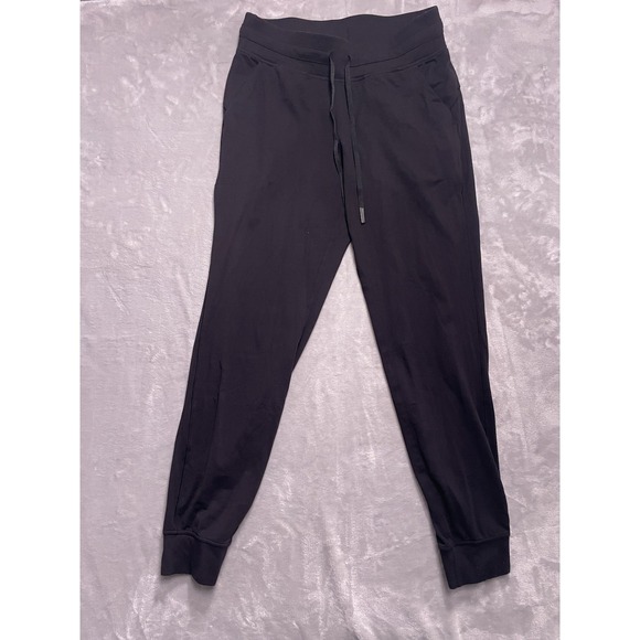 lululemon athletica Pants - Lululemon Womens 8 Black Joggers Track Pants Tapered Drawstring Gym Workout